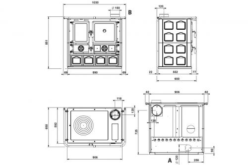 cooking stove Rosa 5.0 Majolica from La Nordica